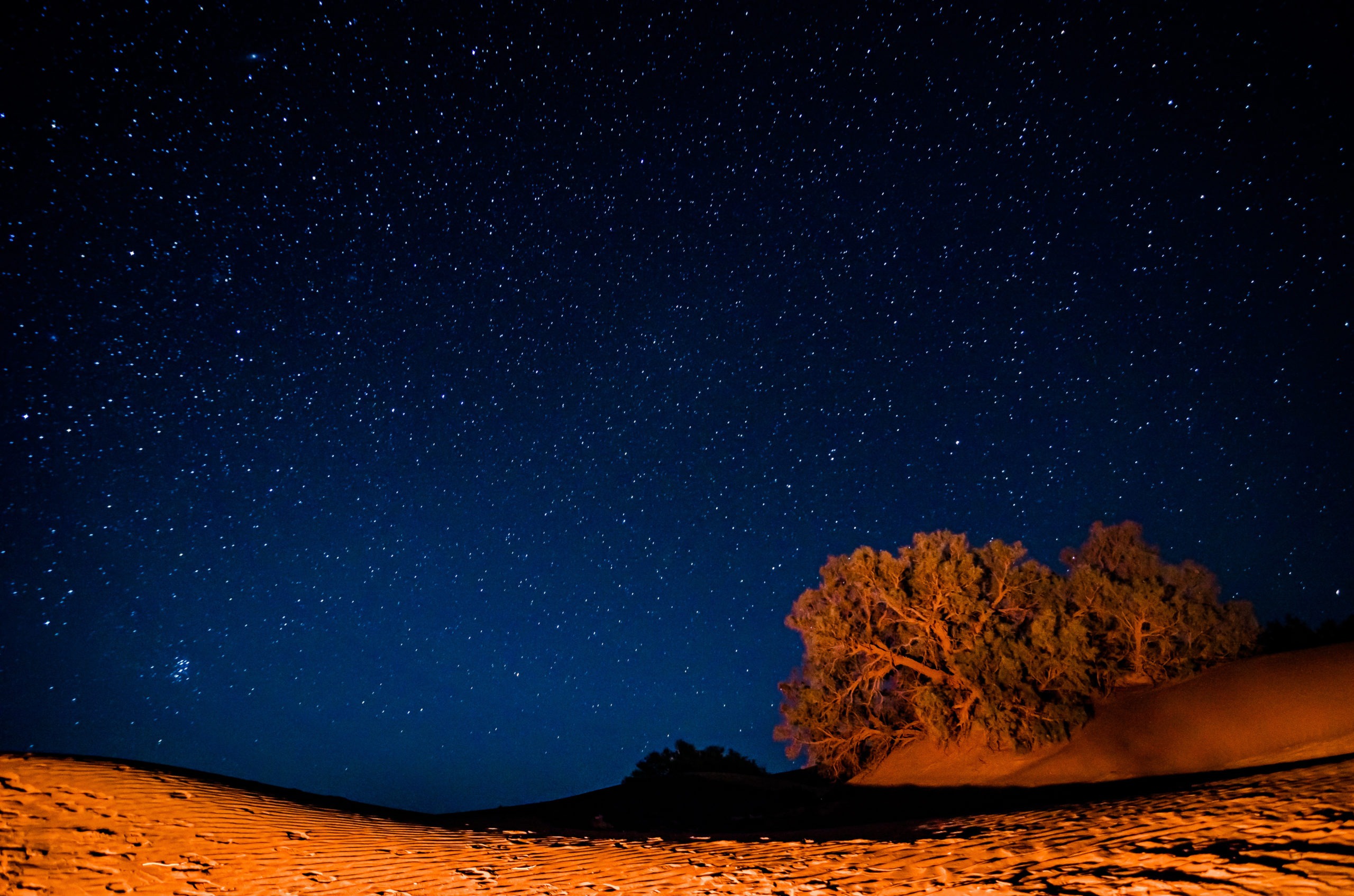 Night sky in Moroccan desert.