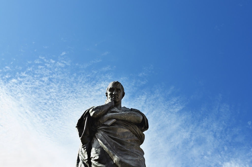 Statue of Roman poet Ovid.