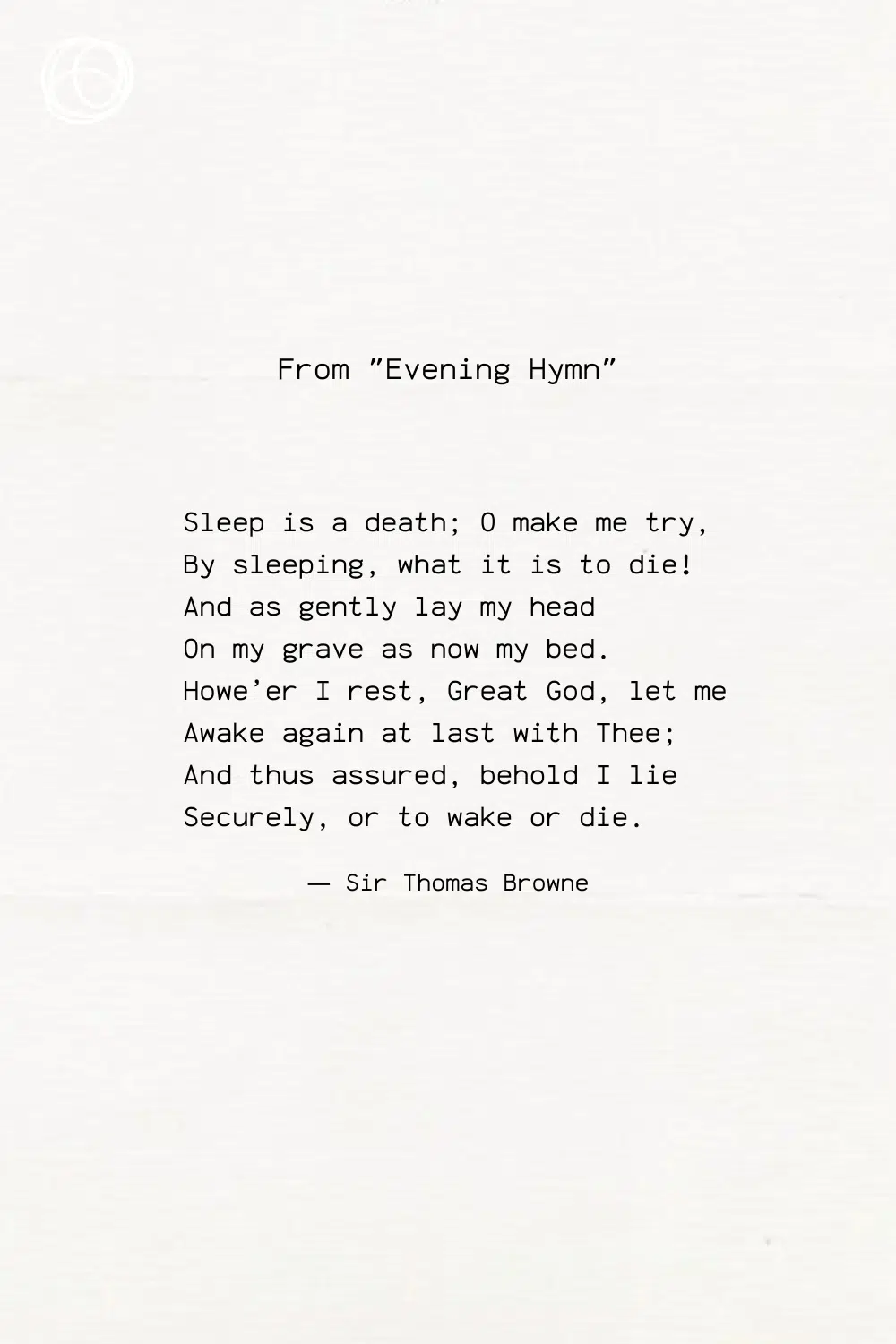 Evening hymn