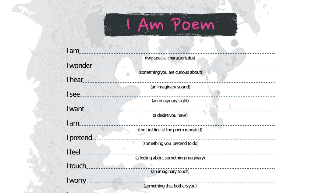 Featured I Am poem template.