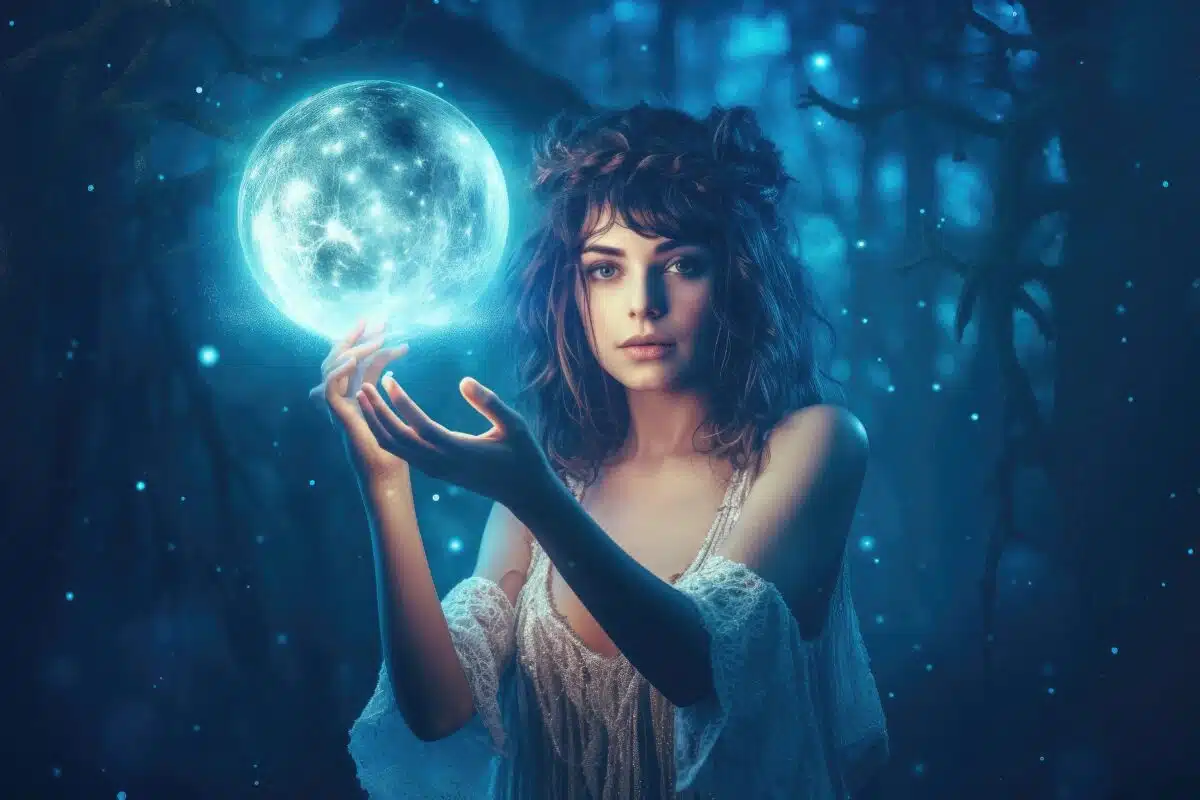 a fairy woman with a magic ball
