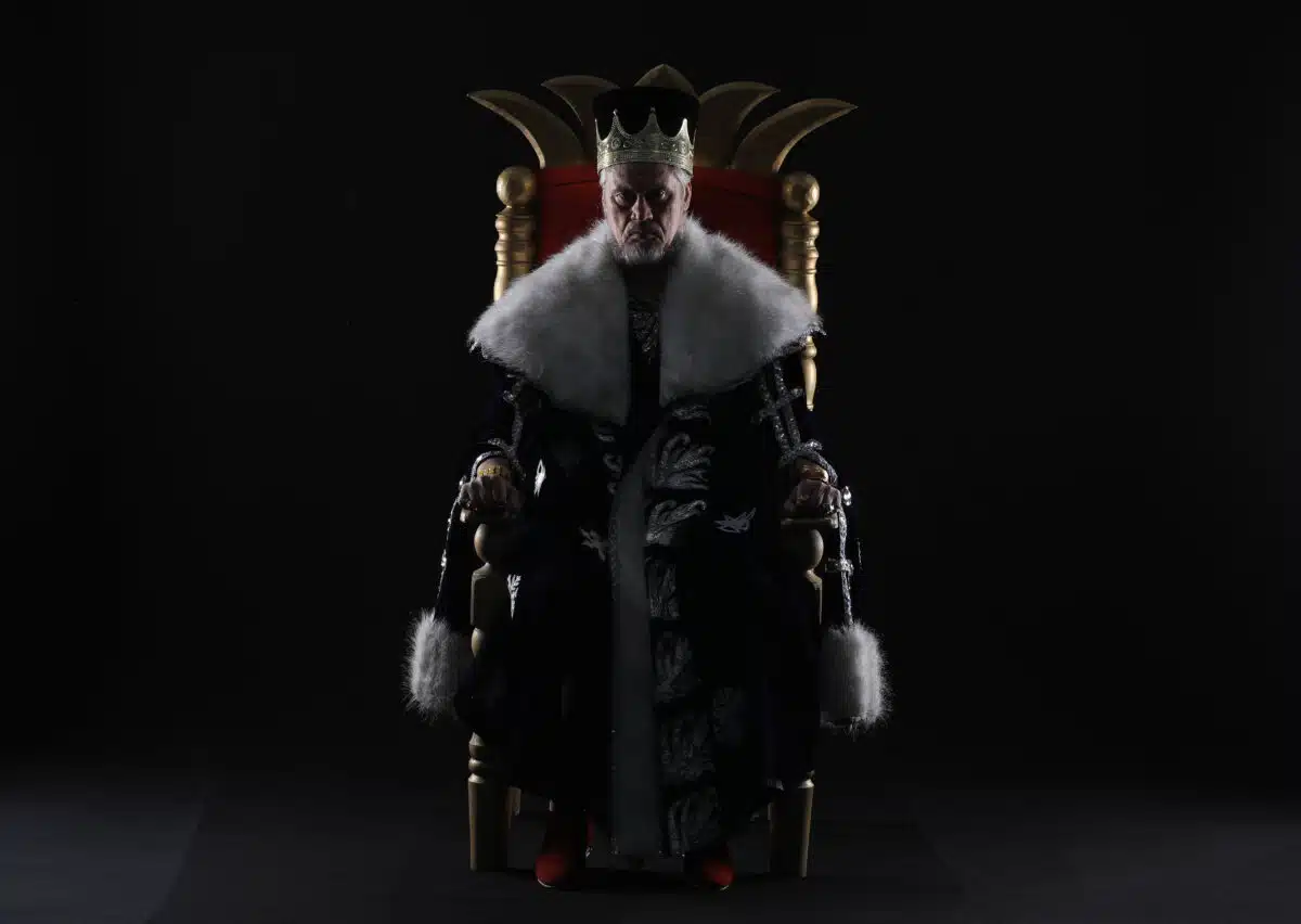 medieval king on the throne