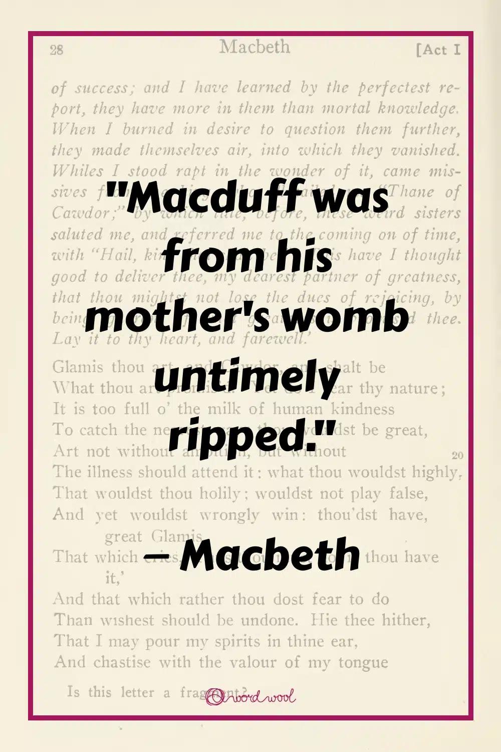 Macduff Was 1