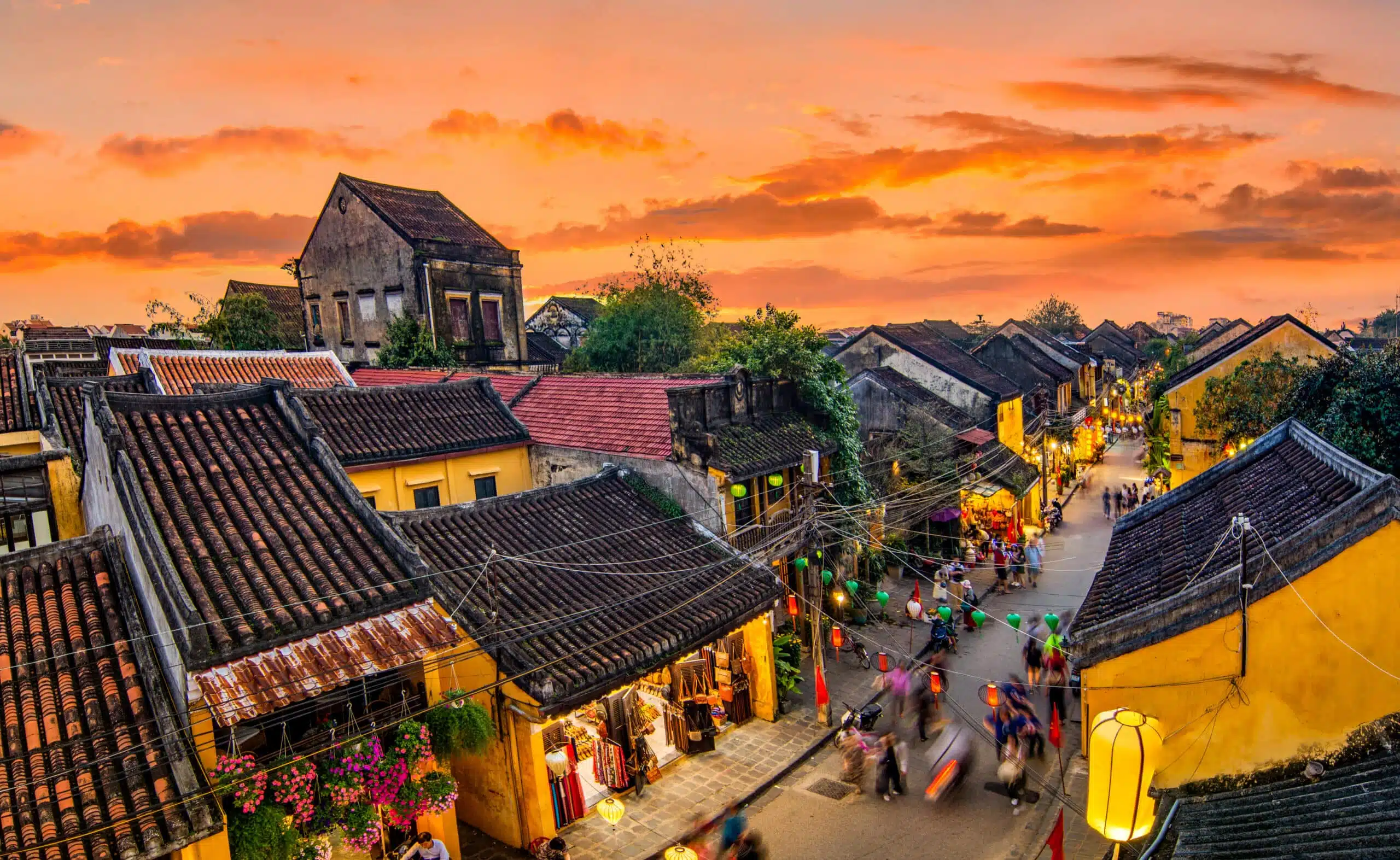 Hoi An ancient town which is a very famous tourist destination.