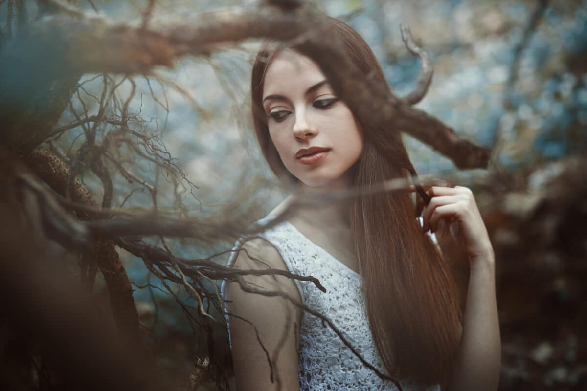 Young ethereal woman portrait